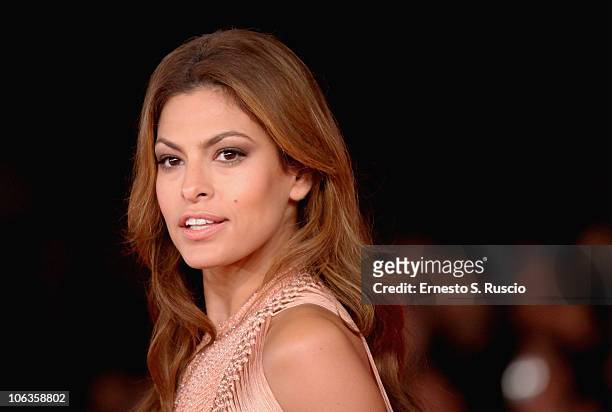 Actress Eva Mendes attends the "Little White Lies" premiere during The 5th International Rome Film Festival at Auditorium Parco Della Musica on...
