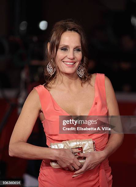 Actress Antonella Ponziani attends the 'La Scuola E Finita' premiere during The 5th International Rome Film Festival at Auditorium Parco Della Musica...