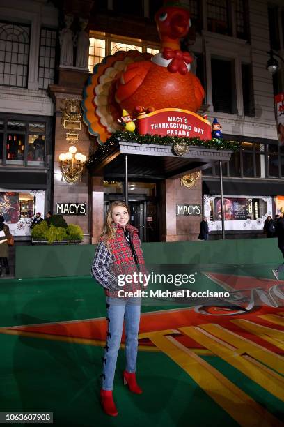 Singer Tegan Marie poses during the 92nd Annual Macy's Thanksgiving Day Parade rehearsals day one on November 19, 2018 in New York City.