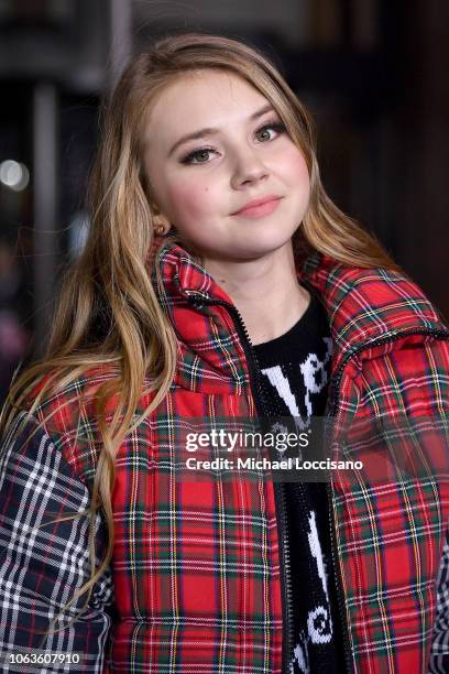 Singer Tegan Marie poses during the 92nd Annual Macy's Thanksgiving Day Parade rehearsals day one on November 19, 2018 in New York City.