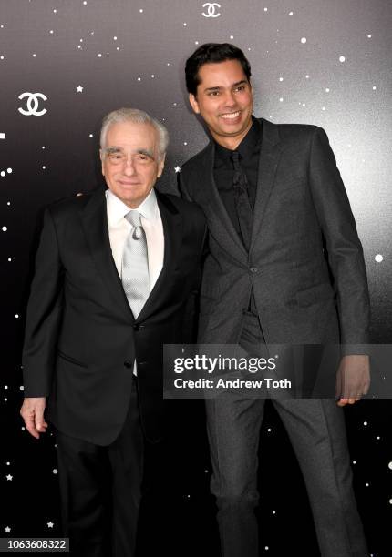 Martin Scorsese and Rajendra Roy attend The Museum Of Modern Art Film Benefit Presented By CHANEL: A Tribute To Martin Scorsese on November 19, 2018...