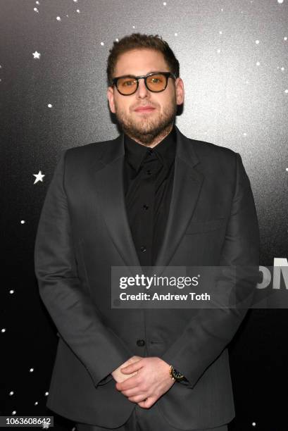 Jonah Hill attends The Museum Of Modern Art Film Benefit Presented By CHANEL: A Tribute To Martin Scorsese on November 19, 2018 in New York City.