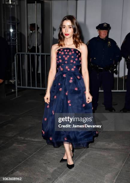 Cristin Milioti arrives to the 2018 Museum of Modern Art Film Benefit: A Tribute To Martin Scorsese at Museum of Modern Art on November 19, 2018 in...