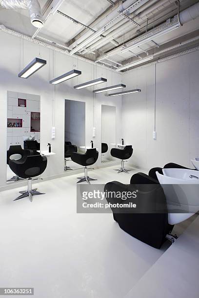 beauty salon - hair salon interior stock pictures, royalty-free photos & images