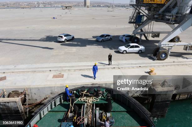 View of Chabahar seaport, located on the Sistan and Baluchistan Province in southeastern Iran is seen on November 20, 2018 in Chabahar, Iran. U.S....