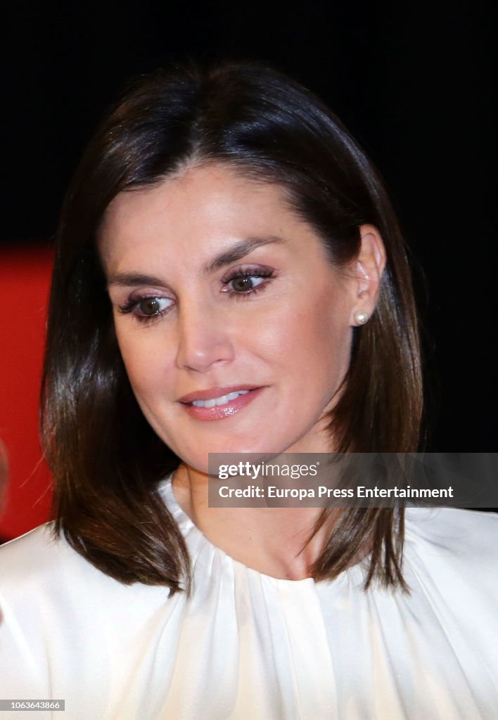 Queen Letizia Attends The Centenary Of The School Of Nursing and Of The Central Hospital of Cruz Roja
