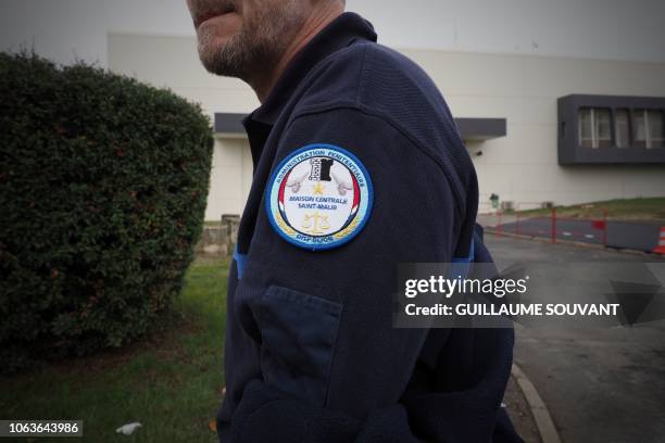 Prison officer stands on November 20, 2018 in front of the Saint-Maur prison where Jean-Claude Romand, sentenced to life in 1996 for the murder of...