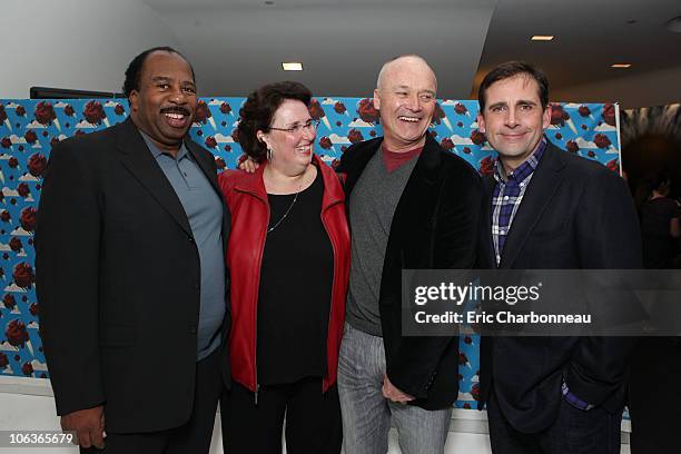 Leslie David Baker, Phyllis Smith, Creed Bratton, and Steve Carell at Rainn Wilson's "Soul Pancake" Book Launch Party at WME Agency on October 29,...