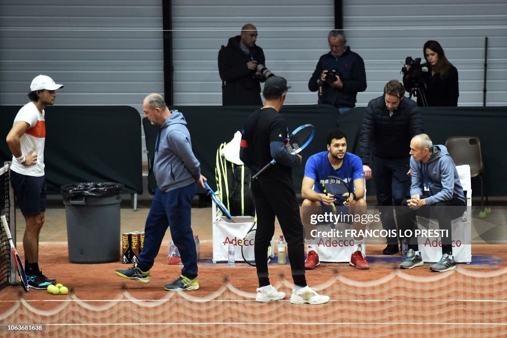 TENNIS-DAVIS-CUP-FRA-TRAINING