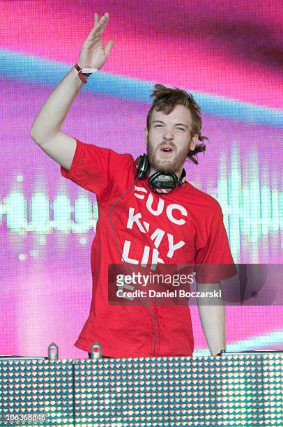 Rusko performs during the first day of Voodoo Experience 2010 at City Park on October 29, 2010 in New Orleans, Louisiana.