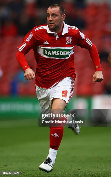 Kris Boyd of Middlesbrough in action during the npower Championship match between Middlesbrough and Bristol City at Riverside Stadium on October 30,...