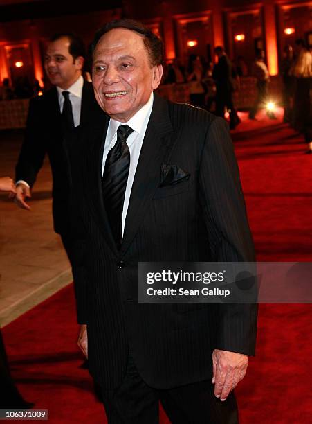 Adel Imam attends the Awards Show and Closing Night Red Carpet and Screening of "The First Grader" during the 2010 Doha Tribeca Film Festival held at...