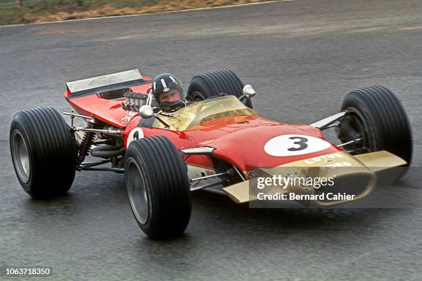 Graham Hill, Lotus-Ford 49 OR Lotus-Ford 49B, Grand Prix of the Netherlands, Circuit Park Zandvoort, 23 June 1968.