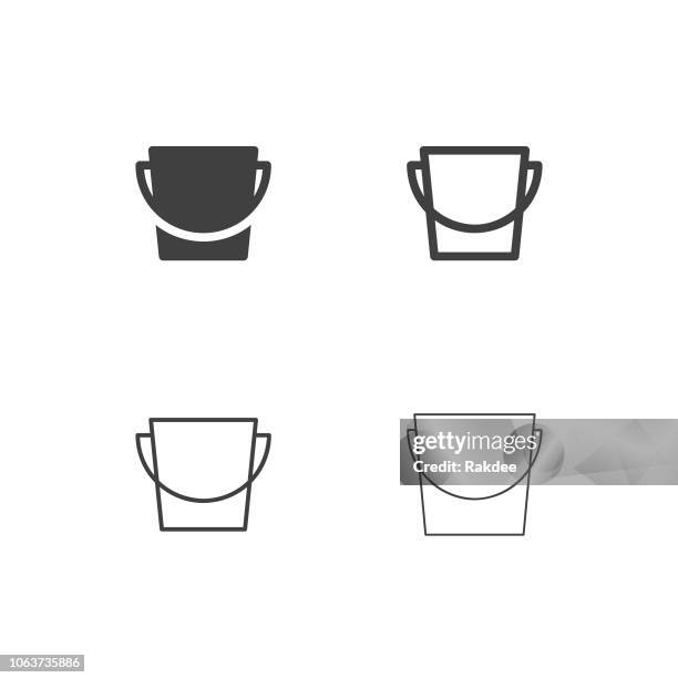 ilustrações, clipart, desenhos animados e ícones de balde ícones - série multi - bucket icon