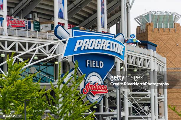 progressive field, cleveland, ohio - progressive field cleveland stock pictures, royalty-free photos & images