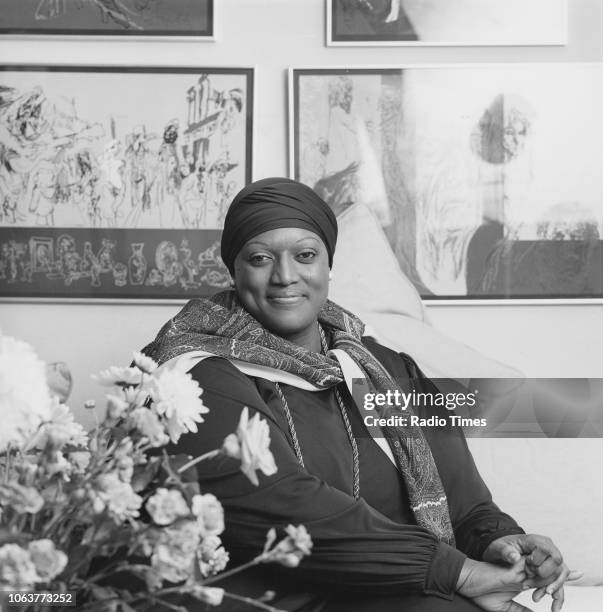 Portrait of singer Jessye Norman, photographed by Radio Times in connection with the television program 'Jessye Norman - and the Spiritual Sunday',...