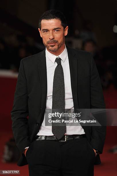 Alessandro Gassman attends the "Il padre e lo stranie" premiere during The 5th International Rome Film Festival at Auditorium Parco Della Musica on...