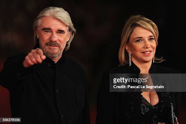 Ricky Tognazzi and Simona Izzo attend the "Il padre e lo stranie" premiere during The 5th International Rome Film Festival at Auditorium Parco Della...