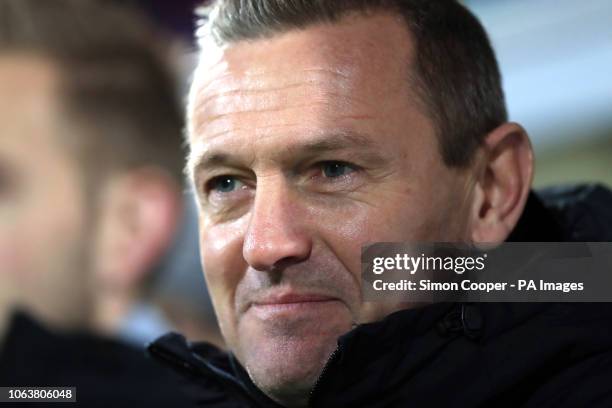 England U21 manager Aidy Boothroyd during the international friendly match at the Blue Water Arena, Esbjerg.