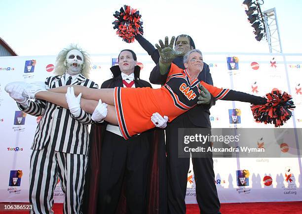 Jamie Lee Curtis arrives at The 17th Annual Dream Halloween presented by CAAF held at The Barker Hangar on October 30, 2010 in Santa Monica,...