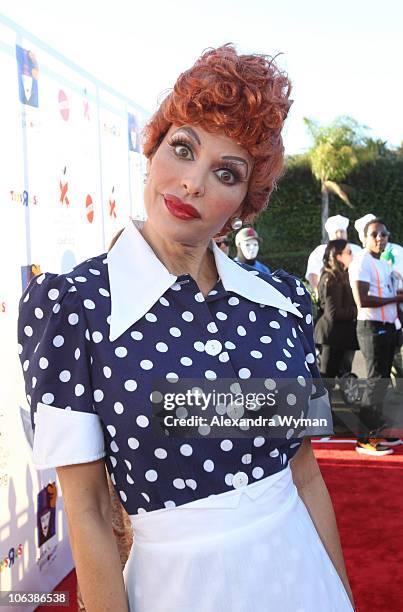 Lisa Rinna arrives at The 17th Annual Dream Halloween presented by CAAF held at The Barker Hangar on October 30, 2010 in Santa Monica, California.
