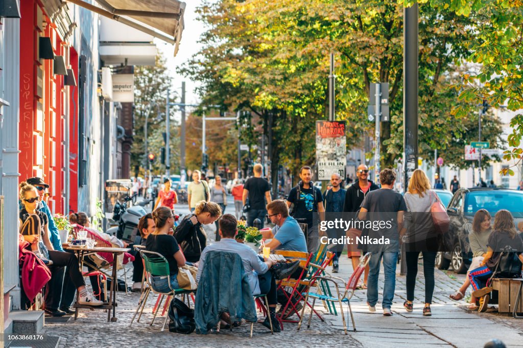 Straat Cafe in Berlijn, Duitsland