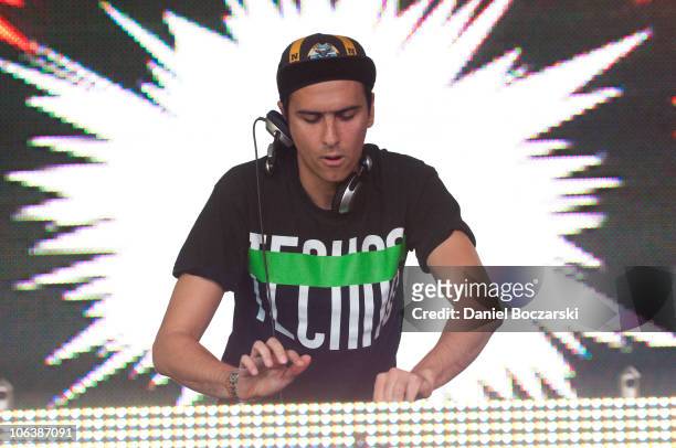 Boys Noize performs during the second day of Voodoo Experience 2010 at City Park on October 30, 2010 in New Orleans, Louisiana.