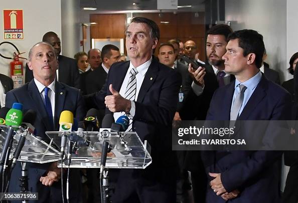 BRAZIL-POLITICS-BOLSONARO-LORENZONI-MORO BRAZIL-POLITICS-BOLSONARO-LORENZONI-MORO