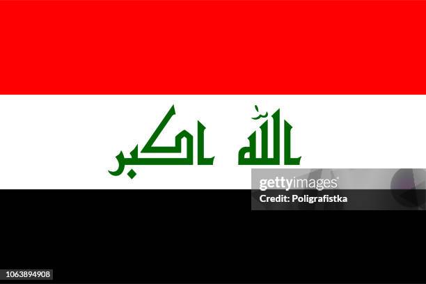 flag of iraq - iraq flag stock illustrations