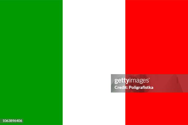 stockillustraties, clipart, cartoons en iconen met vlag van italië - italiaanse vlag