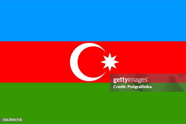 illustrazioni stock, clip art, cartoni animati e icone di tendenza di bandiera dell'azerbaigian - azerbaijan flag