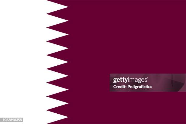 flag of qatar - qatar flag stock illustrations