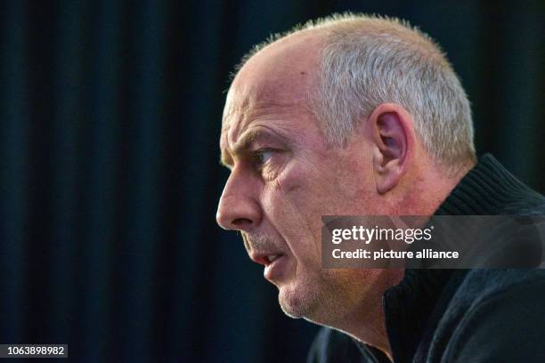 November 2018, Rhineland-Palatinate, Kaiserslautern: Mario Basler stands on the stage of the Kammgarn Cultural Centre. The former soccer player...