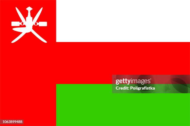 flag of oman - omani flag stock illustrations