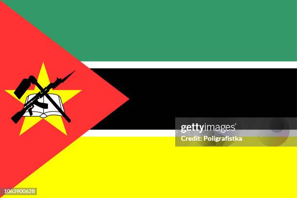 bildbanksillustrationer, clip art samt tecknat material och ikoner med moçambiques flagga - mozambique