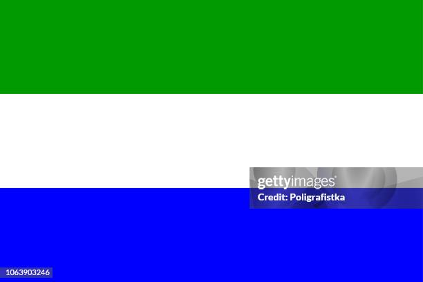 flag of sierra leone - sierra leone stock illustrations