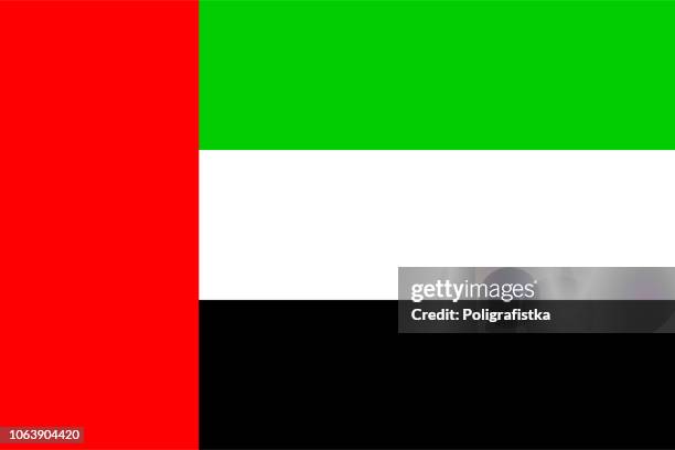 flag of united arab emirates - the united arab emirates flag stock illustrations