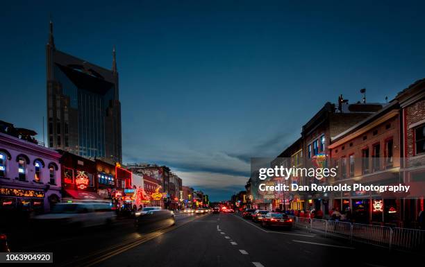 broadway street -nashville,tennessee,usa - nashville downtown district stock pictures, royalty-free photos & images