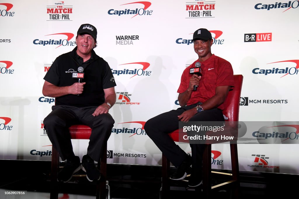 The Match: Tiger vs Phil - Practice Round and Press Conference