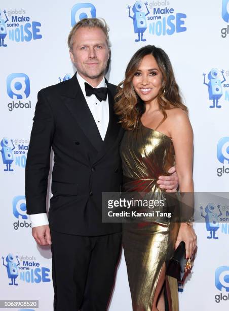 Simon Motson and Myleene Klass attend Global Radio's Make Some Noise Night at Finsbury Square Marquee on November 20, 2018 in London, England.