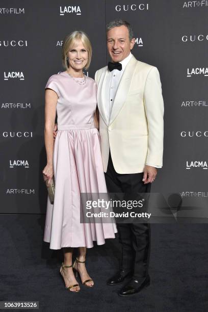 Willow Bay and Bob Iger attend LACMA Art + Film Gala 2018 at Los Angeles County Museum of Art on November 3, 2018 in Los Angeles, CA.