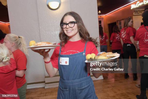 Alina Foley attends Salvation Army NICKELODEON Feast of Sharing on November 20, 2018 in Los Angeles, California.