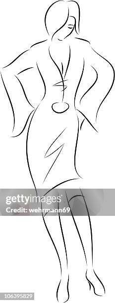 fashion 01 - catwalk stock illustrations