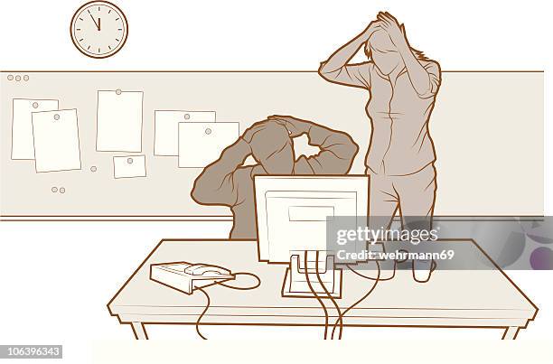 19 Guy Frantic On Computer Clip Art High Res Illustrations - Getty Images