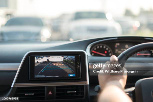 rear area image showing automobile occurrence/automotive rear area video camera - reversing stock pictures, royalty-free photos & images