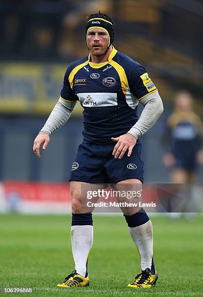 Andy Titterrell of Leeds Carnegie in action during the AVIVA Premiership match between Leeds Carnegie and London Wasps at Headingley Carnegie Stadium...