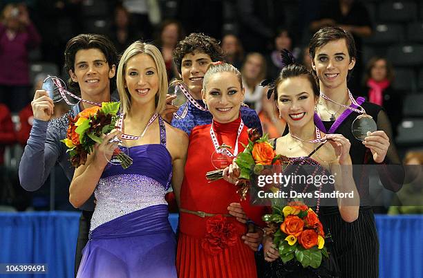 Gold medalists Vanessa Crone and Paul Poirier of Canada silver medalists Sinead Kerr and John Kerr of Great Britain and Bronze medalists Madison...