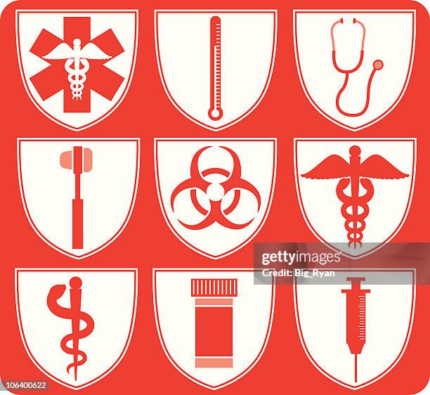 medical set - medical logo stock illustrations