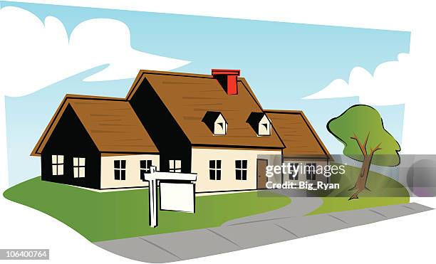 curb appeal - house with curb appeal stock illustrations