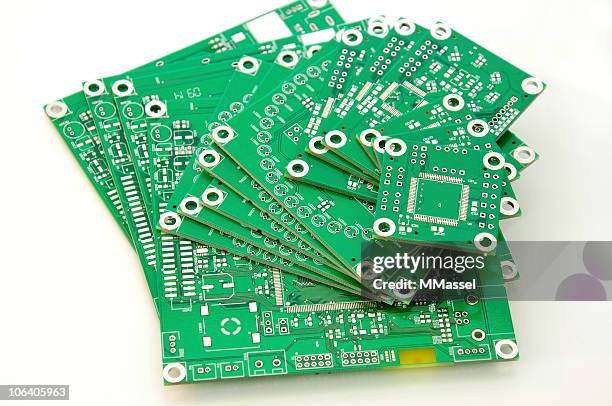 close up of pcbs on a white background - circuit cutout stock pictures, royalty-free photos & images